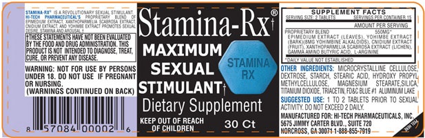 Stamina Rx ingredients
